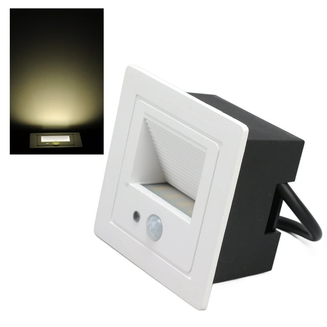 Step Light, 50LM Luminosité LED Mur d'Angle Lampe de Cuisson en Fer Blanc Vernis pour la Maison