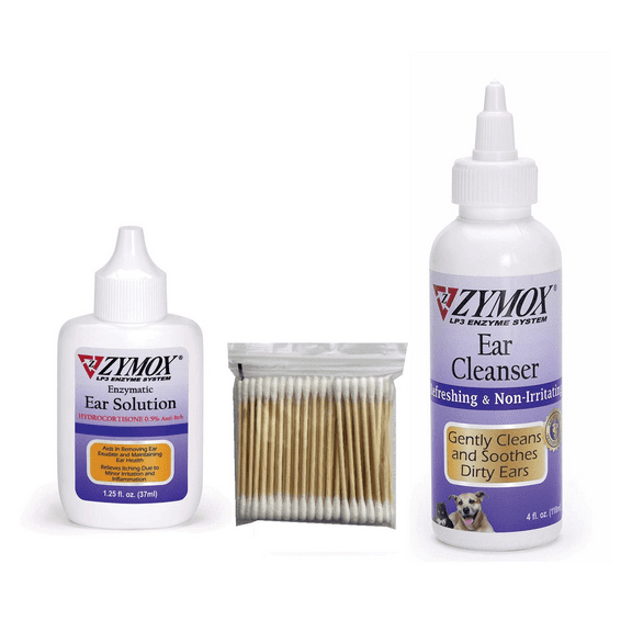 Zymox Solution for Ear Infections 1.25 oz. and Cleaner Set