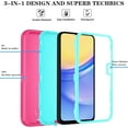 thumbnail image 5 of HCTian Phone Case for Samsung Galaxy A16 5G Case with HD Screen Protector, Heavy Duty Shockproof & Dropproof 3-Layer Cover Phone Case for Galaxy A16, 5 of 6