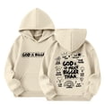 thumbnail image 3 of WOYY Girls Graphic Letter Hoodie Soft Fleece Hooded Sweatshirt Kids Pullover, Sizes 1-13, 3 of 3