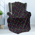 thumbnail image 4 of Colorful Soft Flannel Fleece Blanket, Pattern with Striped Triangle Shapes in Vibrant Colors Hipster Style Urban Culture, Cozy Plush for Indoor and Outdoor Use, 50" x 70", Multicolor, by Ambesonne, 4 of 5