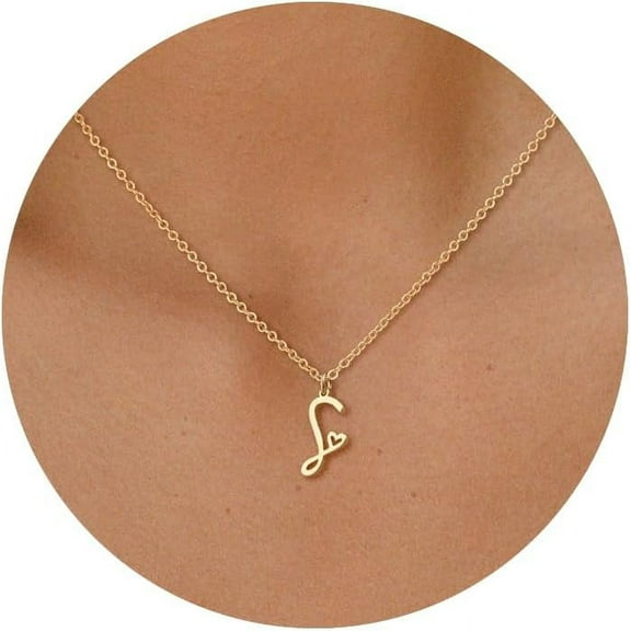 Initial Necklace For Women-14K Gold Filled/925 Sterling Silver Dainty Gold Letter Necklace Trendy Cute Custom Personalized Monogram Necklace[o5620]