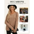 thumbnail image 4 of SHEWIN Womens Sweaters Casual Crewneck Long Batwing Sleeve Pullover Sweater Tops Lightweight Knitted Fall Clothes, 4 of 9