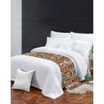 thumbnail image 3 of Xipuska Orange Spring Floral Bed Runners for Twin Size Bed, Decorative Bed Throws for Foot of Bed, Black Botanical Summer Leaf Bed Runner Sofa Throw Bedding Scarf Protector Slipcover/Hotel, 3 of 6