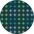 thumbnail image 1 of Ahgly Company Machine Washable Indoor Round Transitional Dark Cyan Green Area Rugs, 7' Round, 1 of 7