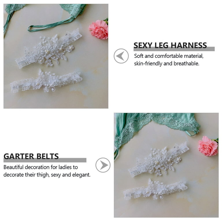 Onaparter Lace Garter Bridal Rings Wedding Garters Pearl Leg Bride