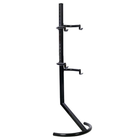 Bike Rack 2-Bike, Indoor Wall Mount Bicycle Storage Rack Stand - Heavy Duty Steel, Adjustable Arms, 78.4in Height, 200lb Capacity - Garage & Apartment Black   Steel