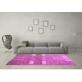 thumbnail image 3 of Ahgly Company Indoor Square Abstract Purple Modern Area Rugs, 4' Square, 3 of 4