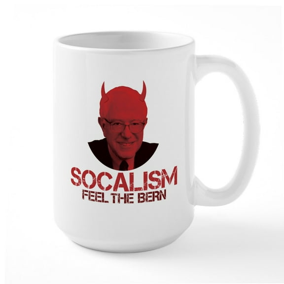 CafePress - Socalism Bern Large Mug - 15 oz Ceramic Large White Novelty Mug