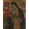 thumbnail image 2 of Giovanni di Paolo 19x24 Gold Ornate Framed and Double Matted Museum Art Print Titled - Madonna and Child with Saints Jerome and Agnes (ca. 1465), 2 of 4