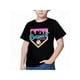 thumbnail image 1 of Respect The Drip Baseball Graphic T-Shirt for Boys – Black Cotton Crew Neck Tee with & White Drip Icing Design, Casual Streetwear Summer Top, Perfect Gift for, 1 of 6
