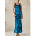 thumbnail image 4 of Vestido largo PRETTYGARDEN para mujer, ajustado con estampado floral, verano 2025, 4 of 9