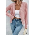 thumbnail image 2 of Elegant Textured Knit Cardigan with Pearl Beading - Sepia Rose - [ZhiHiMeRi] | (US 8-10)M, 2 of 6