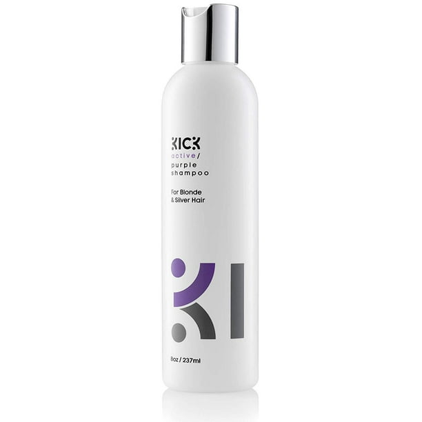 Kick Purple Shampoo For Blonde Hair Award Winning Rejuvenating Blue Toning Blonde Shampoo Instantly Brightens Amp Washes Away Brassy Yellow Tones On Blonde Silver Grey Hair 8o Walmart Com Walmart Com