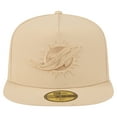 thumbnail image 2 of Men's New Era  Light Beige Miami Dolphins Color Pack A-Frame 59FIFTY Fitted Hat, 2 of 5