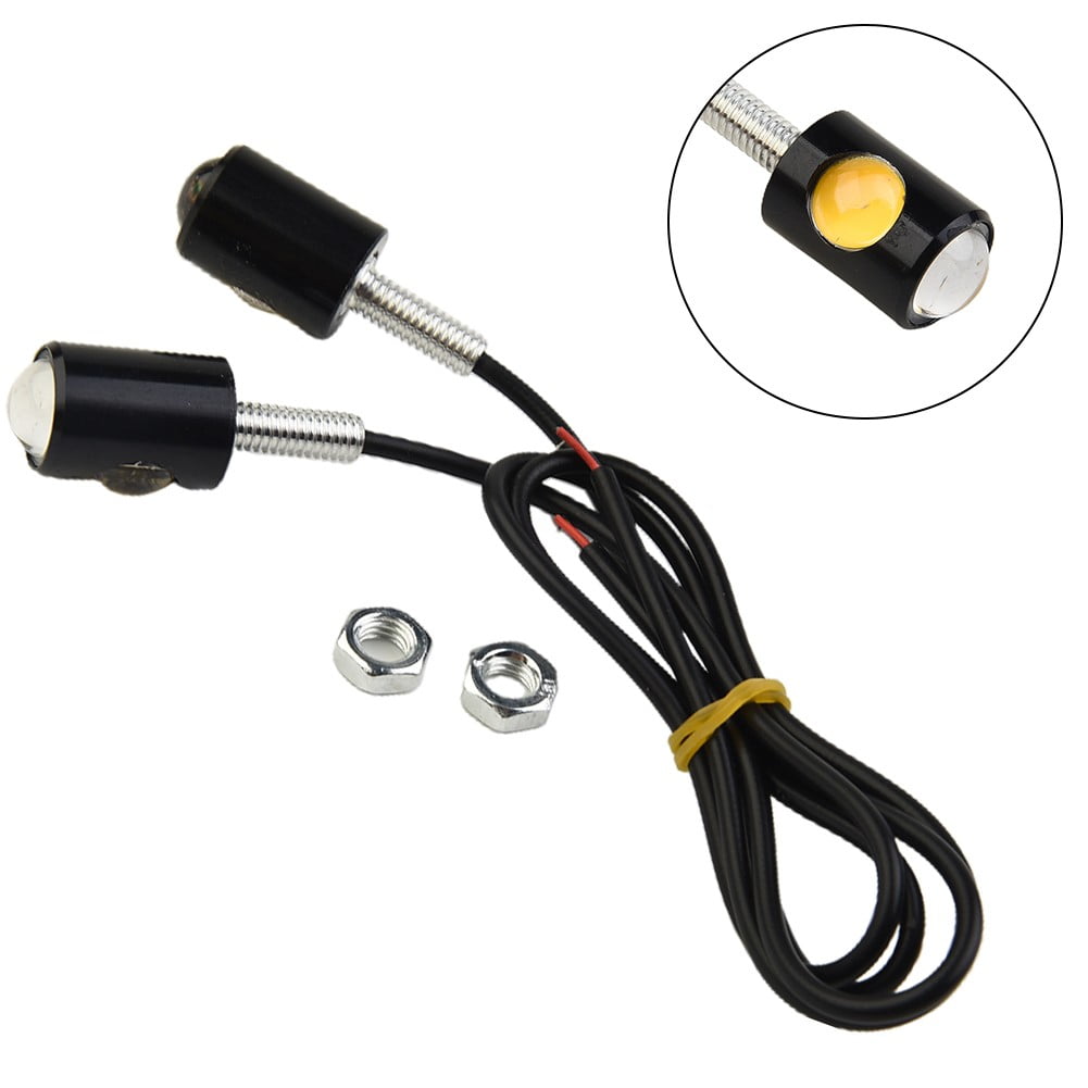 2x Mini 6 LED Amber Turn Signal Lights | Motorcycle Blinker Lamps | 12V Universal Fit 10 thumbnail image