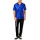 thumbnail image 2 of Polo con lentejuelas INSPIRE CHIC para hombres, camisetas de golf brillantes de manga corta para fiestas en el club, 3XL azul, 2 of 5