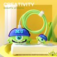 thumbnail image 1 of Lindo Anime 3D Dinosaurio Silicona Cable Protector De Línea De Datos Para iPhone 18/20W Enrollador Organizador, 1 of 4