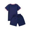 thumbnail image 4 of IEFIEL Kids Boys Quick-Dry Sports Suit Tracksuit Toddlers T-Shirt with Shorts Set Teens Football Basketball Training Outfit Navy Blue-A 4XS, 4 of 7