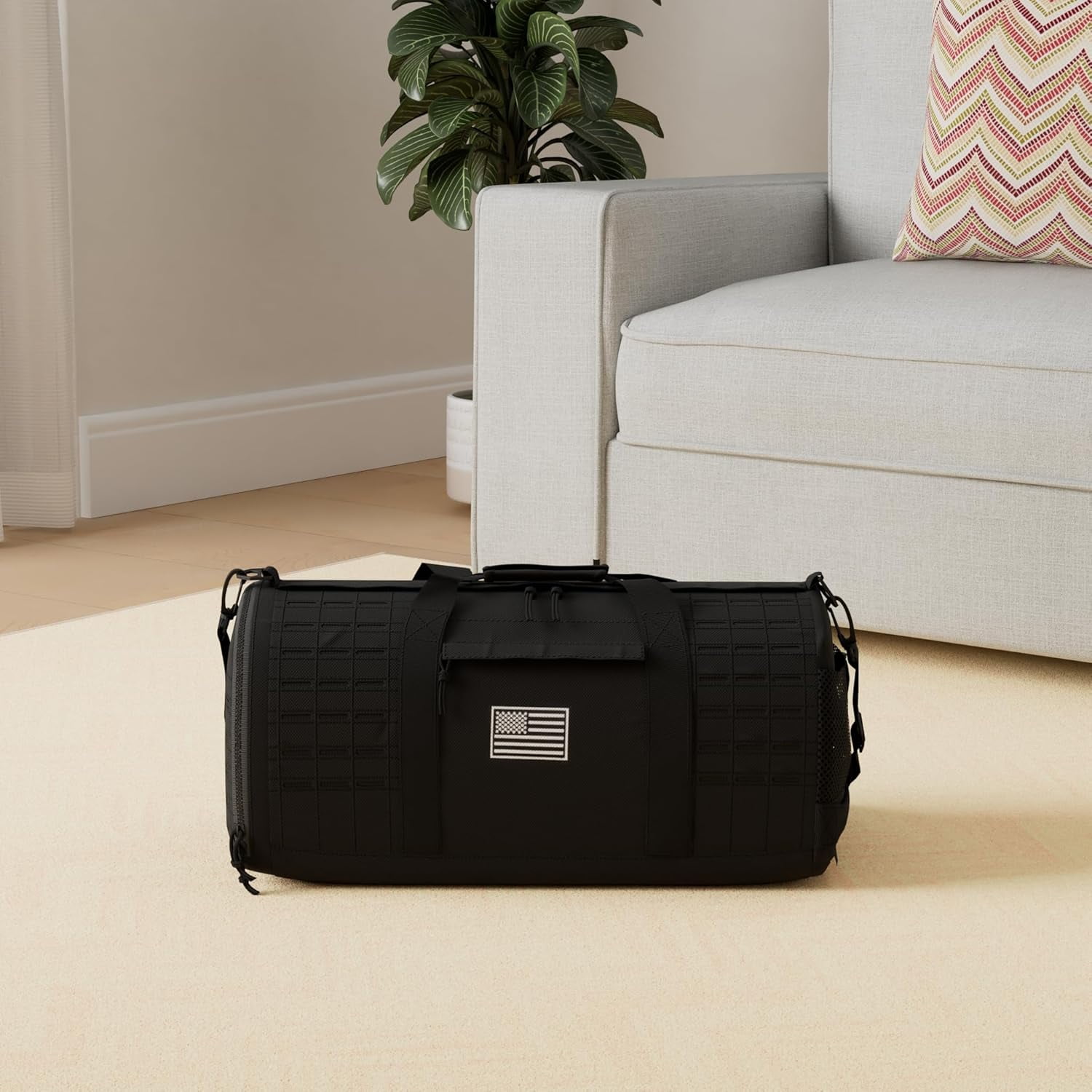 favastee 40L Military Tactical Duffle Bag For Men Sport Gym Fitness Tote Travel Training Workout With Shoe Compartment Basketball Football Weekender