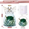 thumbnail image 3 of Regalo de cumpleaños del día de la madre para mamá Regalo de estatua de ángel de cristal con bonitas flores de color púrpura, 3 of 5