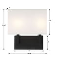 thumbnail image 2 of Crystorama Durham 2 Light Black Forged Sconce - 12.75"W x 12.25"H x 3.75"D, 2 of 9