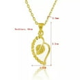 thumbnail image 2 of K-KED 24K Gold Plated Leaf Pendant Cross Necklaces Chain Ladies Wedding Delicate Jewelry Gift, 2 of 6