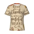 thumbnail image 3 of Naloa Thanksgiving With A Grateful Heart Men's T-Shirt Sport T-shirt Men's Basic Tee Casual Men's Shirt, Round Neck, Short Sleeves - Large, 3 of 5