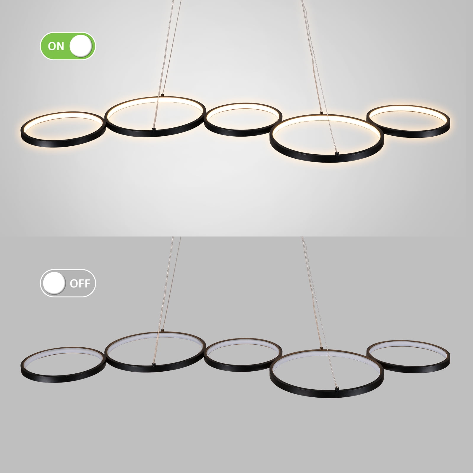 Pendant Lighting Bar Lights Pendant Light Fixtures Pendant Lighting For Kitchen Island Circular Home Led Line Light With 40 9x16 9inch Monochromatic Temperature Walmart Com Walmart Com