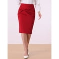 thumbnail image 4 of DARING DIVA Women's High Waist Pencil Work Bodycon Skirt XL Red, 4 of 6