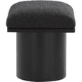thumbnail image 4 of Meridian Furniture Pavilion Black Boucle Fabric Bench/Stool, 4 of 6