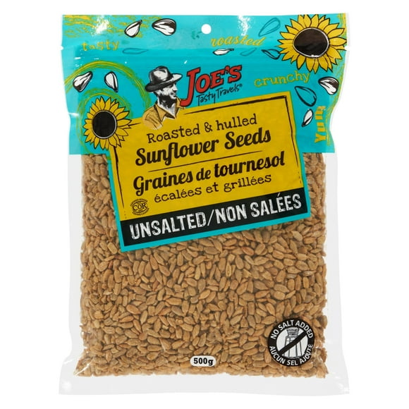 Graines de tournesol écalées et grillées non salées de Voyages savoureux de Joe 500g JTT Coque des graines de tournesol non salées 500g