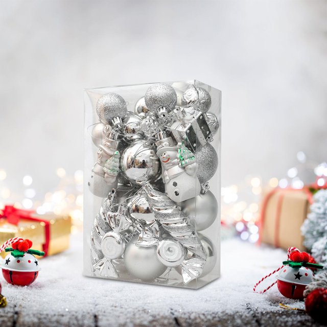 Adornos de Bolas de Navidad perfecl juego de adornos navideños para fiesta decoración de festivales 155 x 8 x 23 cm