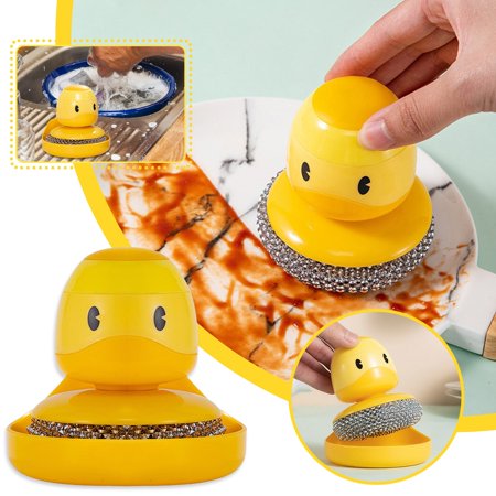 

kitchen Replaceable Head With Handle Reusable Pot Brush Portable Cleaning Tool With Stand Fragarn
