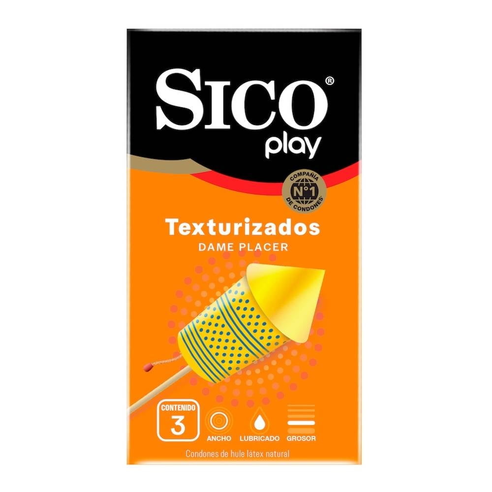 Condones Sico Play texturizados 3 pzas | Walmart en línea