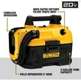 thumbnail image 2 of 20V MAX Cordless Shop Vac, Wet Dry Vacuum Cleaner, Portable 2 Gallon Wet Dry Vac, Strong Suction Shop Vacuum with Hepa Filter, Tool Only (DCV580H), 2 of 10