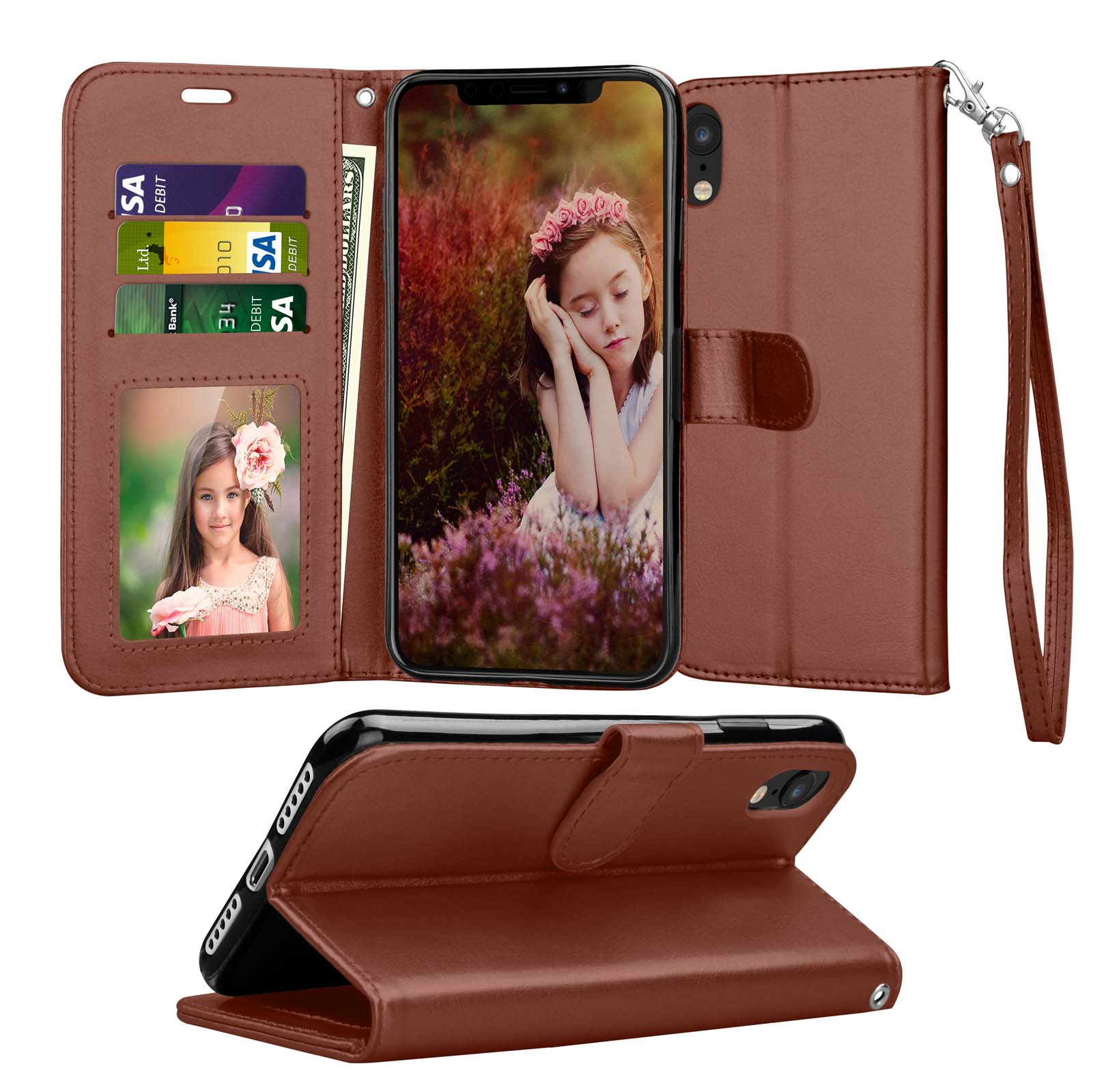 iPhone XR Wallet Case, 2018 iPhone XR Flip Cover, Tekcoo Luxury PU