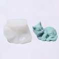 thumbnail image 1 of 3d Animal Silicone Cute Dog Cat Shaped Resin Candle Reusable Plaster Home Table, 1 of 3