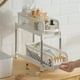 thumbnail image 4 of Organizador Deslizante de 2 Niveles para Bajo del Fregadero, Cajón Extraíble para Gabinete, Estante de Almacenaje de Plástico para Baño Cocina Despensa, Blanco Gris, 37.5x18.5x37cm, 4 of 6