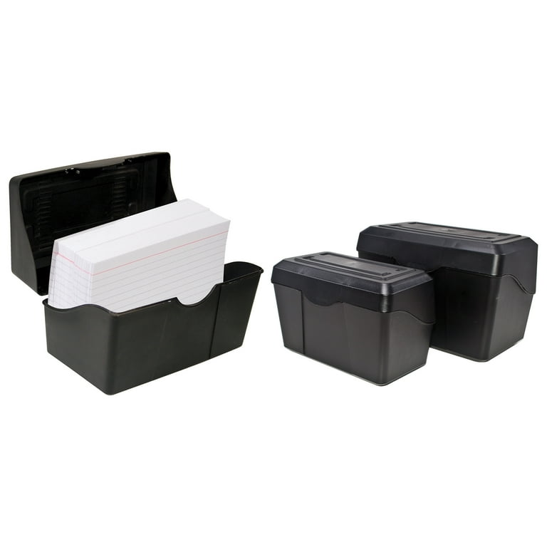 Advantus Index Card Holder, 5" x 8", Black - Walmart.com