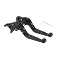 thumbnail image 1 of Palancas de freno y embrague cortas y largas para Yamaha YZF R1 2002-2003, palanca de freno ajustable en 6 posiciones, aleación de aluminio, negro sólido, 1 of 6