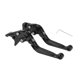 thumbnail image 1 of Palancas de freno y embrague cortas y largas para Yamaha YZF R1 2002-2003, palanca de freno ajustable en 6 posiciones, aleación de aluminio, negro sólido, 1 of 6