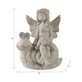 thumbnail image 2 of Garden Statuary Resin and Magnesia Fairy Sculpture with Glass Orb on Tree Stump Decorative Figurine, 2 of 10