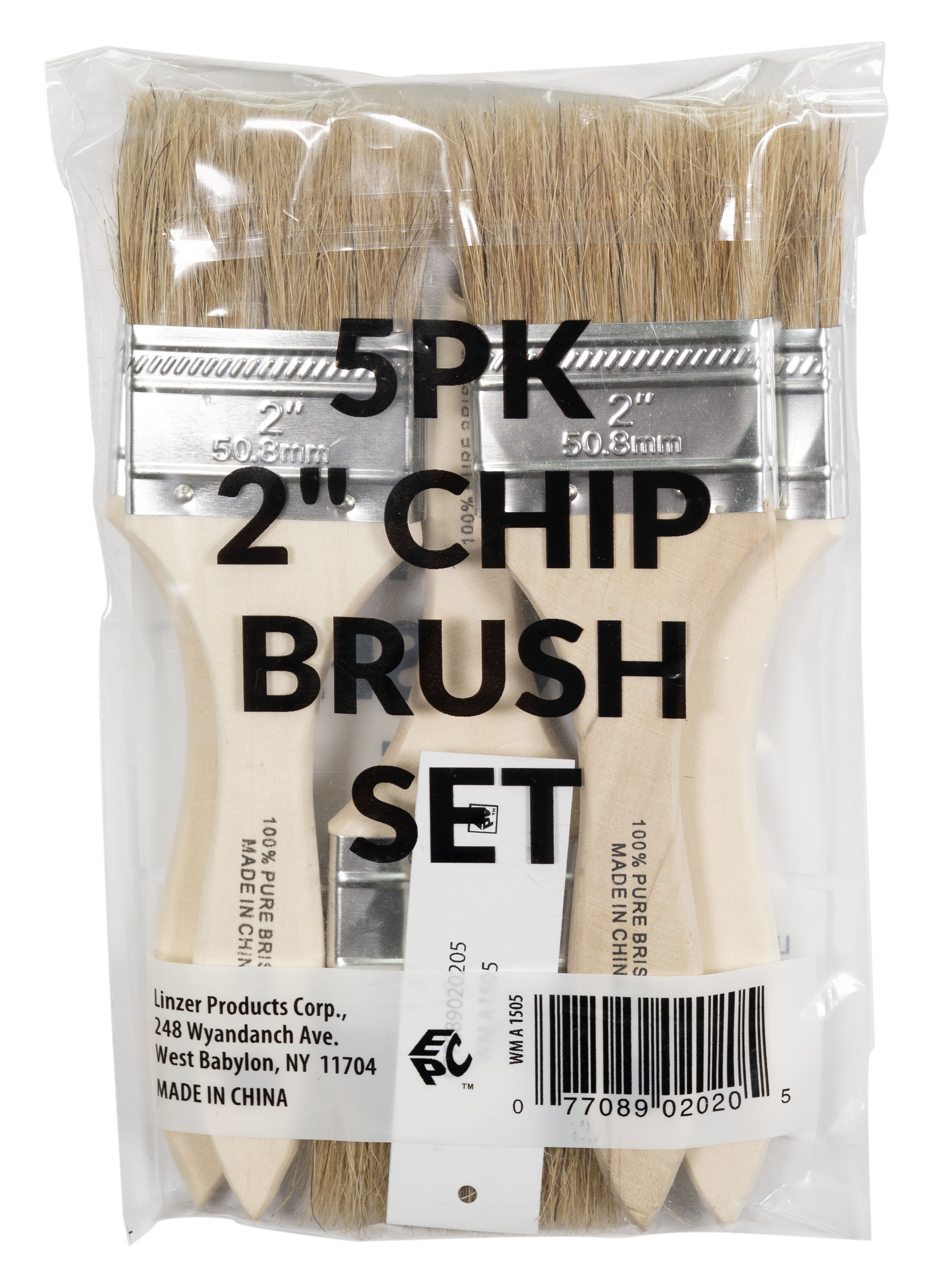 2" Chip Brush Set-5 Pack