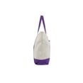thumbnail image 5 of Extra Large Zippered Canvas Tote Bag, 22 Inch, Organic Cotton - Purple, 5 of 7