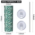 thumbnail image 3 of Camouflage 20 Oz Stainless Steel Skinny Tumbler – Vacuum Insulated Slim Travel Cup with Lid & Stainless Steel Straw, 360° Full Wrap Printed Tumbler for Home, Office & Outdoor Use, 3 of 6