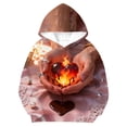 thumbnail image 4 of EGNMCR Chandails à Capuche Filles Garçons Mode Imprimé Manches Longues Col Rond Chandail chandail avec Poche Chandail à Capuchon Filles, 4 of 8