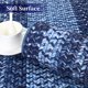 thumbnail image 3 of Garvee Tapete para Sala de Estar de 4'x6' Estilo Farmhouse con Estampado Trenzado, Tapete Lavable Antideslizante con Borde Geométrico, Azul Marino, 3 of 7