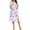 White Flower, variant on Women Button Down Front Dusters Housecoat Oversized Nightgown Short Sleeve Lounge Dress Sleepwear with Pockets