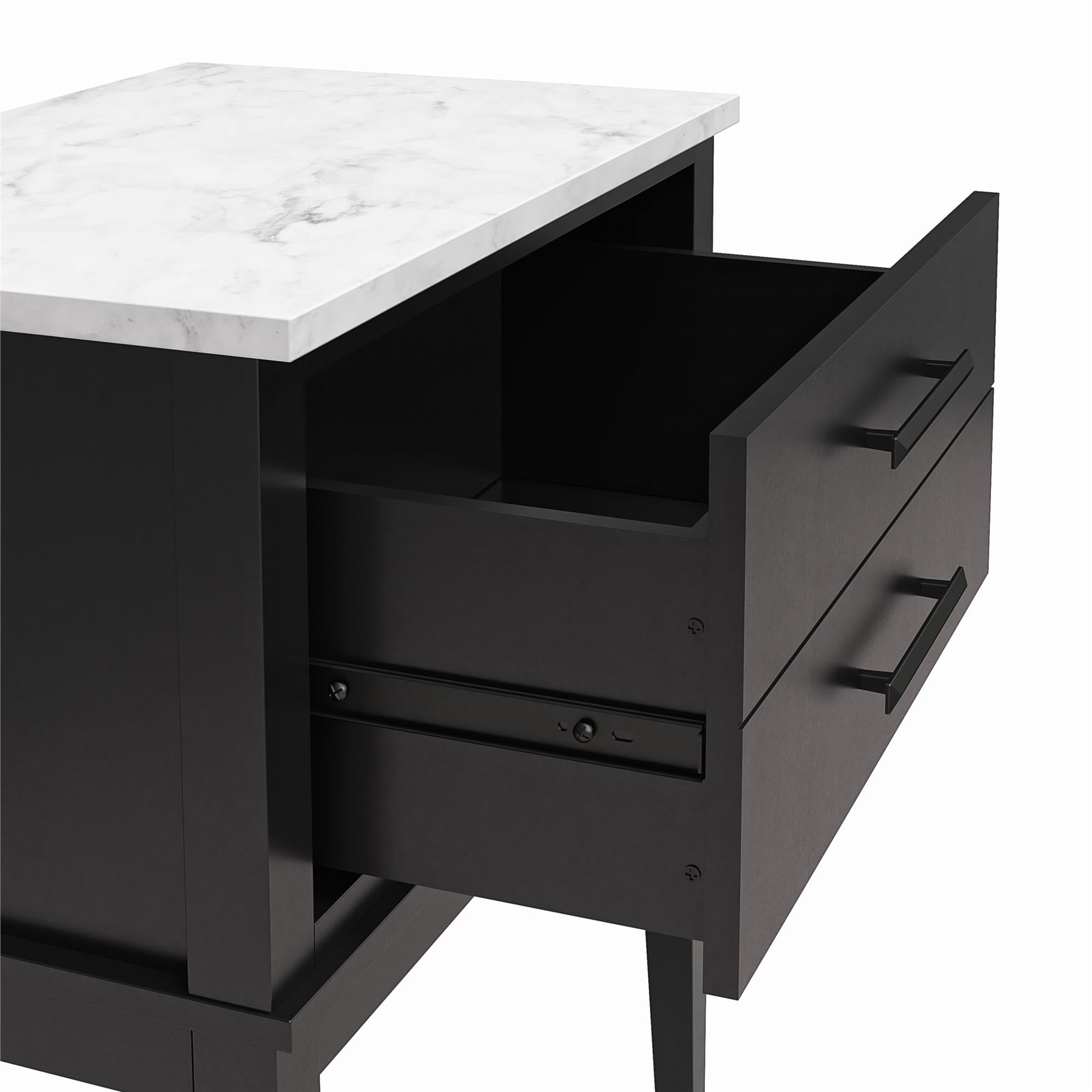 Black and marble nightstand online